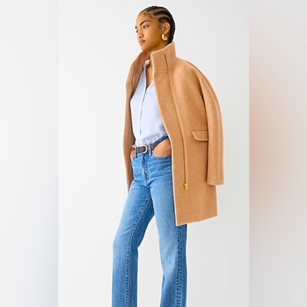 JCrew Cocoon coat in Italian stadium-cloth wool